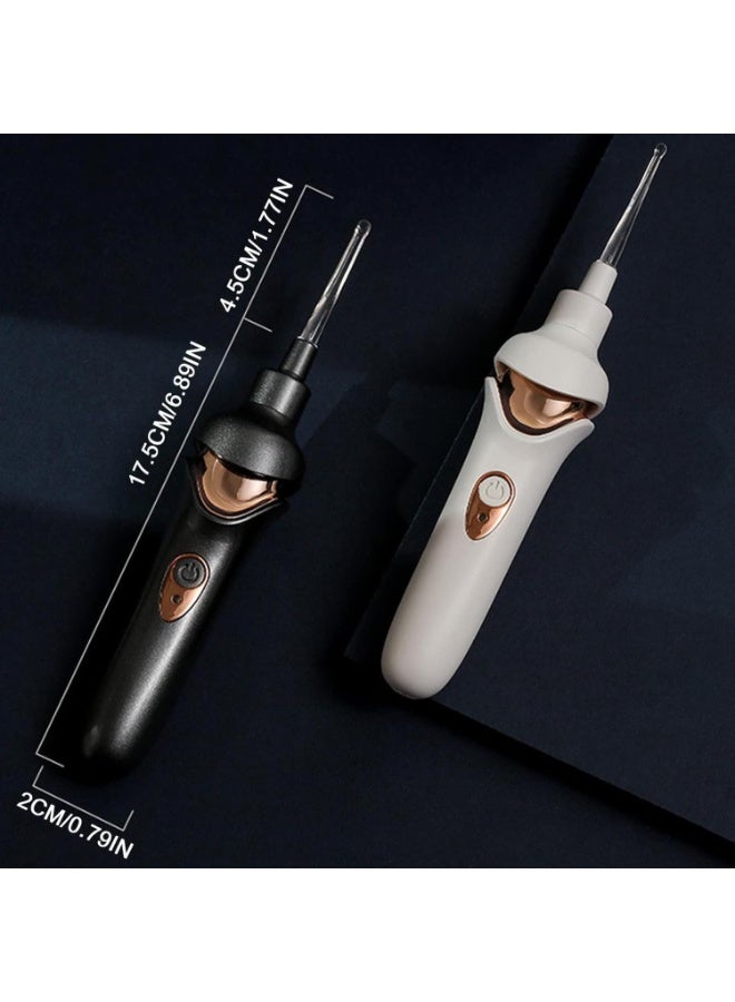 Bukela 5-in-1 Electric Ear Scoop Electric Children's Ear Scoop Safety Painless Earwax Remover Cordless Vacuum Ear Wax Cleaning Tool Painless Ear Cleaning Tool for Whole Family, White - Image 2