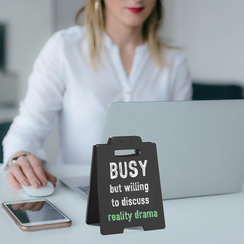 MAMAGIFTREE Funny Desk Sign Plaque Office Decor, Witty Gag Gift for Coworker, Friend, Social Worker, Cubicle Decor, WFH Office Accessories & Christmas White Elephant Gifts - Image 4