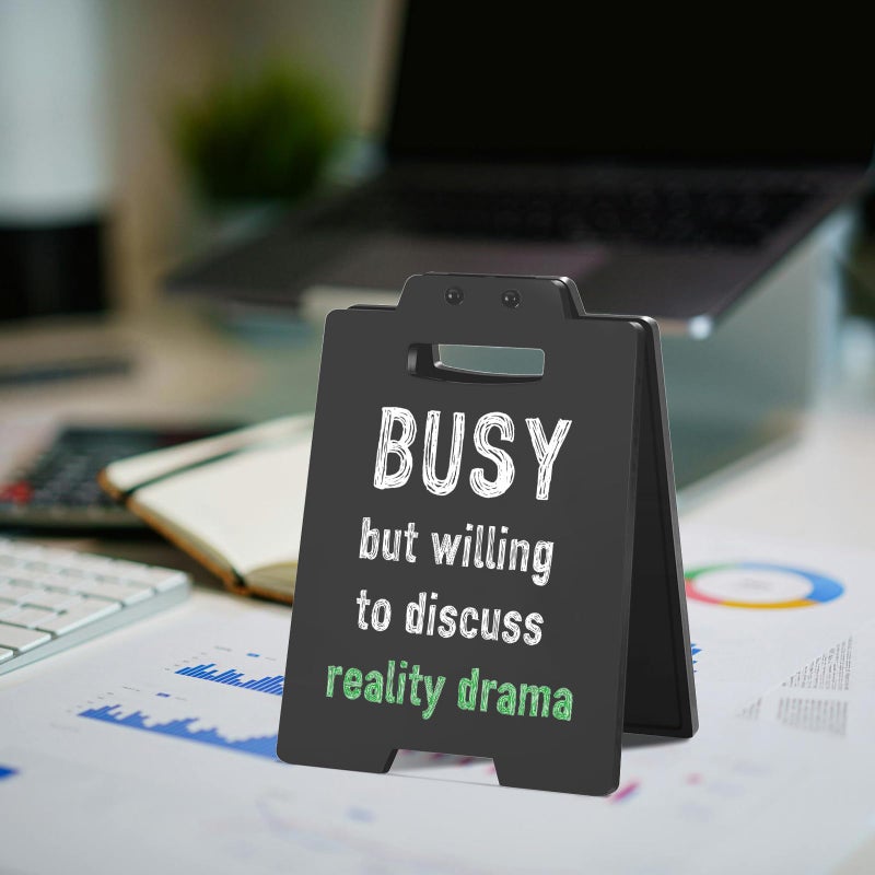 MAMAGIFTREE Funny Desk Sign Plaque Office Decor, Witty Gag Gift for Coworker, Friend, Social Worker, Cubicle Decor, WFH Office Accessories & Christmas White Elephant Gifts - Image 3