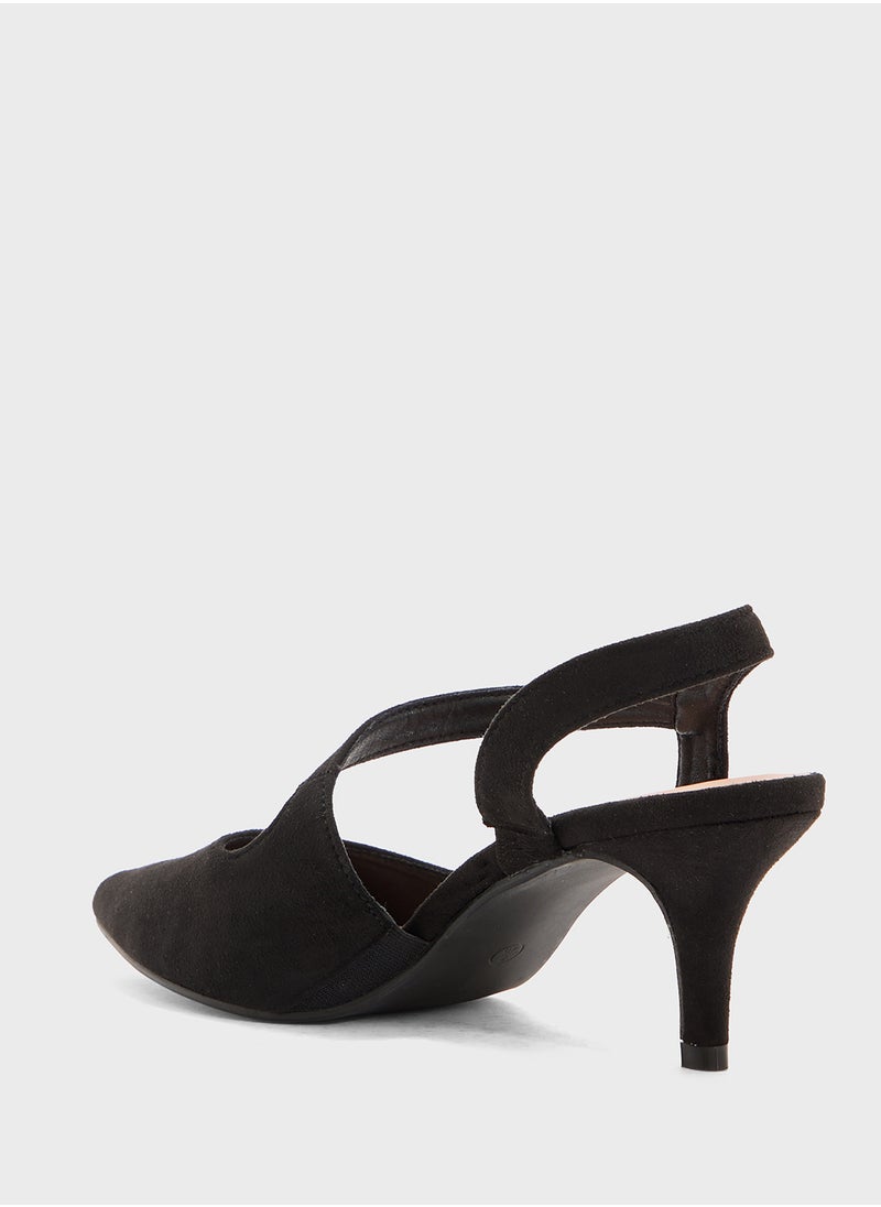 Spot-On Mid Heel Slingback Pump  - Image 3