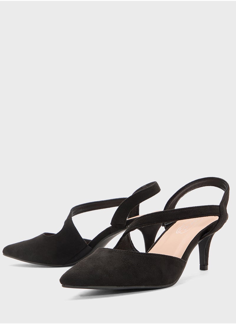 Spot-On Mid Heel Slingback Pump  - Image 4