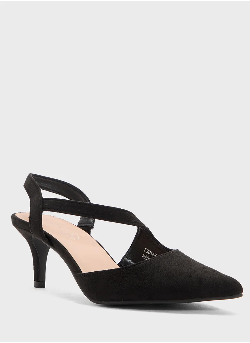 ELLA Mid Heel Slingback Pump