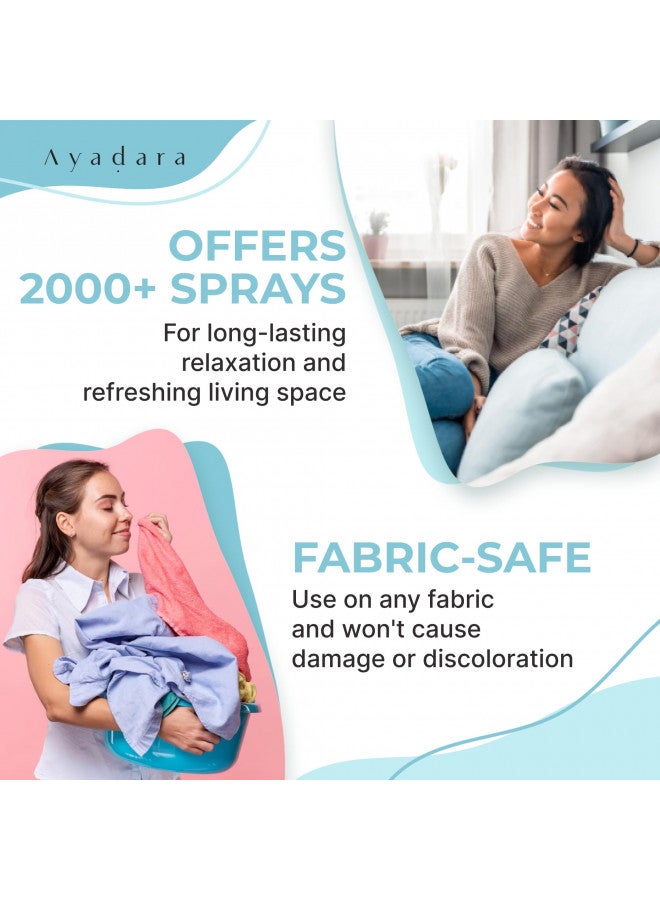Ayadara Natural Fabric Spray, Lavender Room Spray Air Freshener, Odor Eliminator Mist, Aromatherapy Home Fragrance, Lavender Linen Spray for Bedding, Pillow, Sheet, Blanket and Clothing, 2000+ Sprays - Image 4