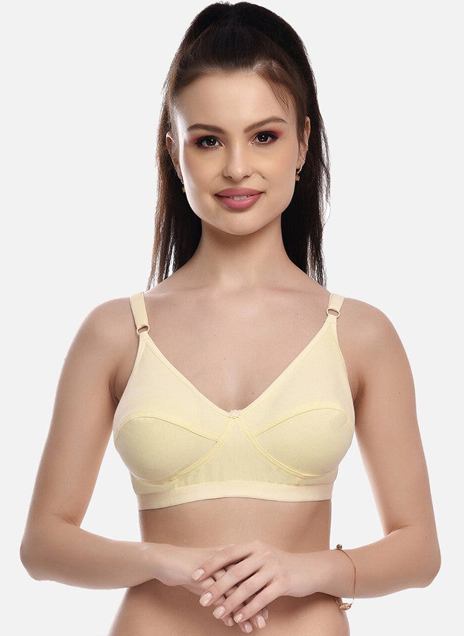 FIMS حزمة من 2 صدرية نسائية باللون الأسود والبيج القطني غير المدعوم - Image 2