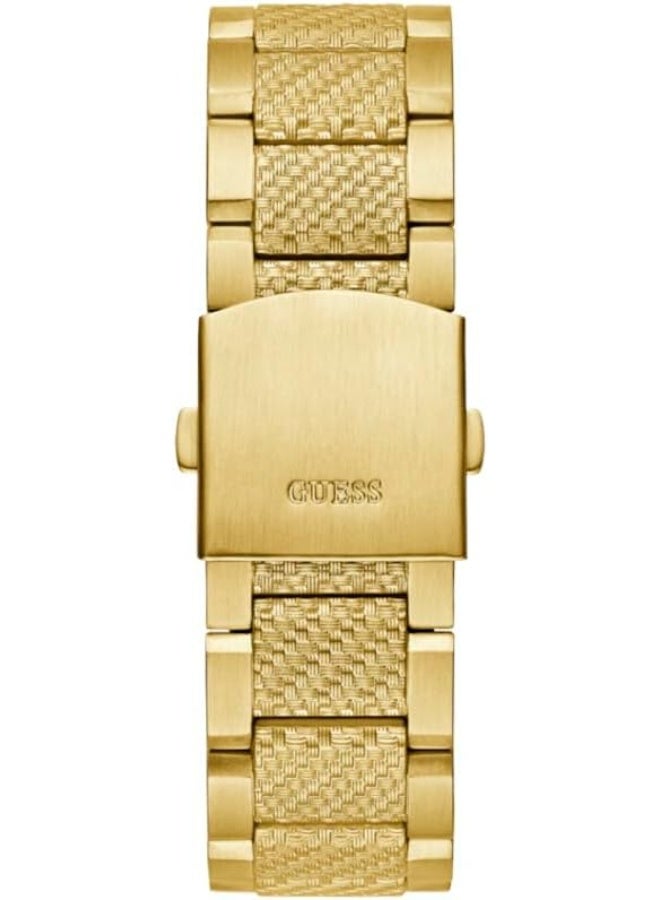 GUESS Men's 45mm Watch - Gold Tone Bracelet Black Dial Two-Tone Case - Image 3