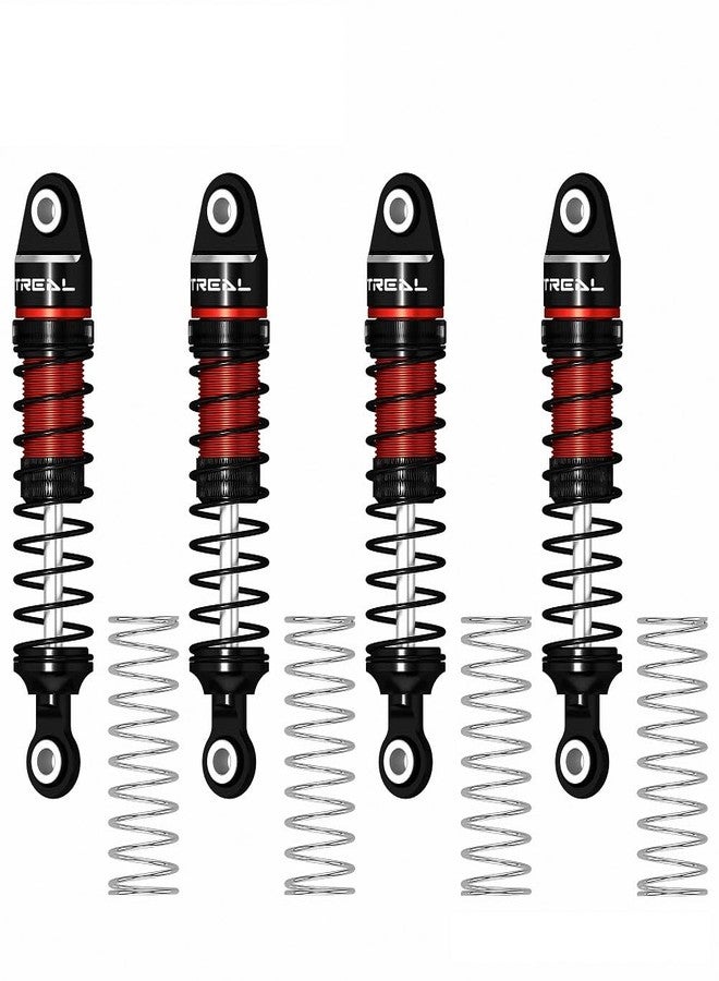 TREAL TRX4M Shocks 53MM Oil-Damper Threaded Shock Absorber Upgrades Compatible with Traxxas 1/18 TRX-4M TRX-4MT (Red) - Image 1