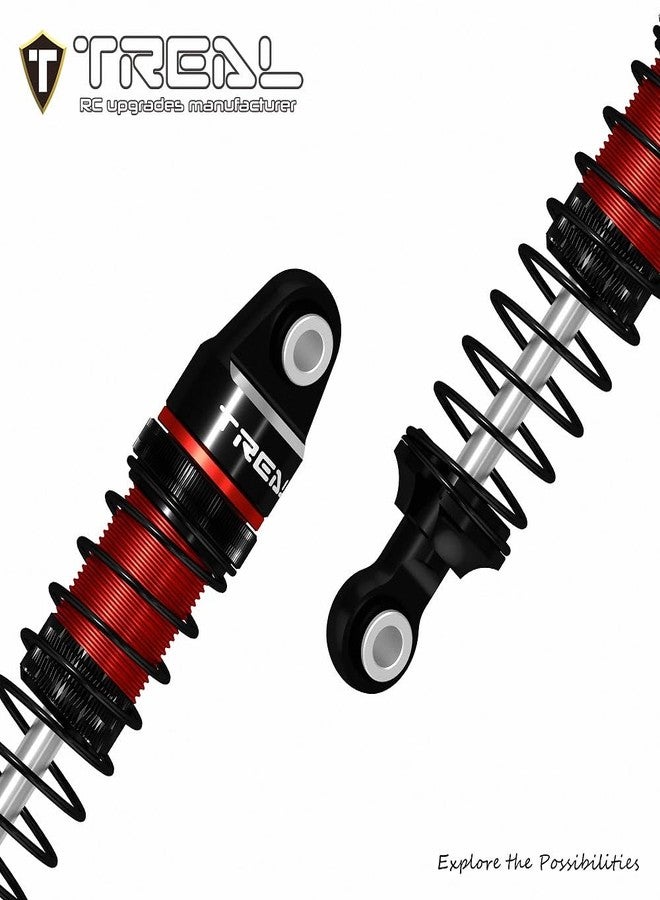 TREAL TRX4M Shocks 53MM Oil-Damper Threaded Shock Absorber Upgrades Compatible with Traxxas 1/18 TRX-4M TRX-4MT (Red) - Image 2