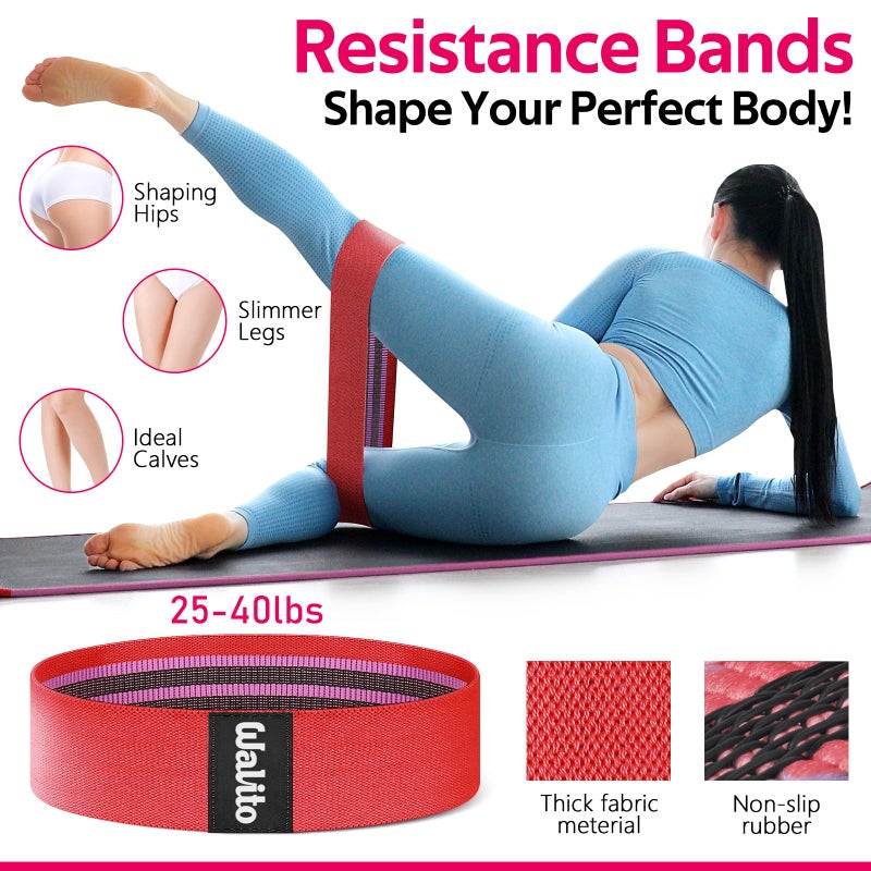 WALITO 7Pcs Barbell Pad Set for Hip Thrust - Squat Pad,Gym Accessories for Women with Bar Bad,Bench Press, with Gym Ankle Straps,Resistance Bands for Working Out,Lifting Strap,Carry Bag - Image 5