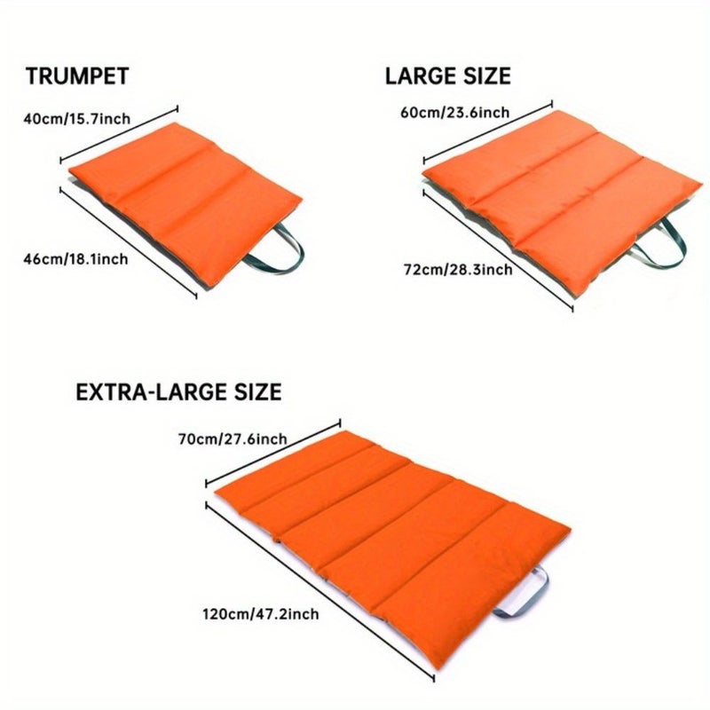 A Single Pet Cushion with Tech Fabric and Linen Texture Two Sides Use Dirt Hair Odor Resistant Bag Design Easy Carry Suitable for Pet Mattress Car Backrest Lake Blue Size L - Image 2