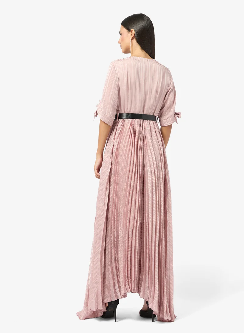 Khizana Pleated Sheer Dress