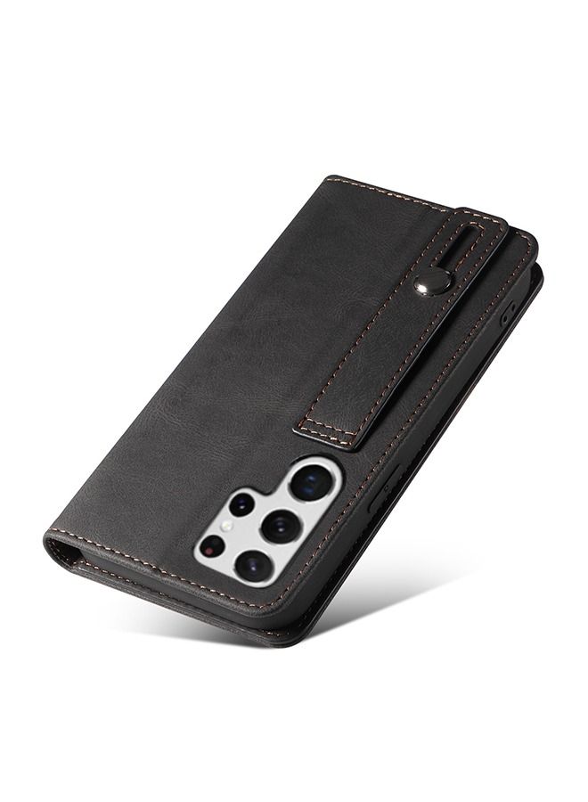 Samsung Galaxy S23 Ultra Case, PU Leather Wallet Phone Case with Card Holder, Flip Folio Case, Cover with Stand, Compatible with Samsung Galaxy S23 Ultra (Black) - Image 2