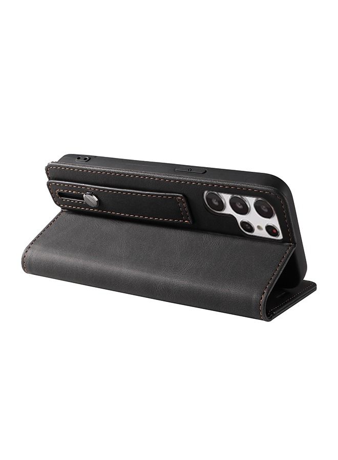 Samsung Galaxy S23 Ultra Case, PU Leather Wallet Phone Case with Card Holder, Flip Folio Case, Cover with Stand, Compatible with Samsung Galaxy S23 Ultra (Black) - Image 4