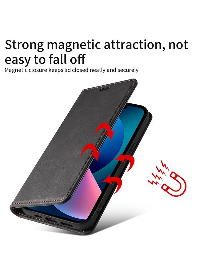 Samsung Galaxy S23 Ultra Case, PU Leather Wallet Phone Case with Card Holder, Flip Folio Case, Cover with Stand, Compatible with Samsung Galaxy S23 Ultra (Black) - Image 5