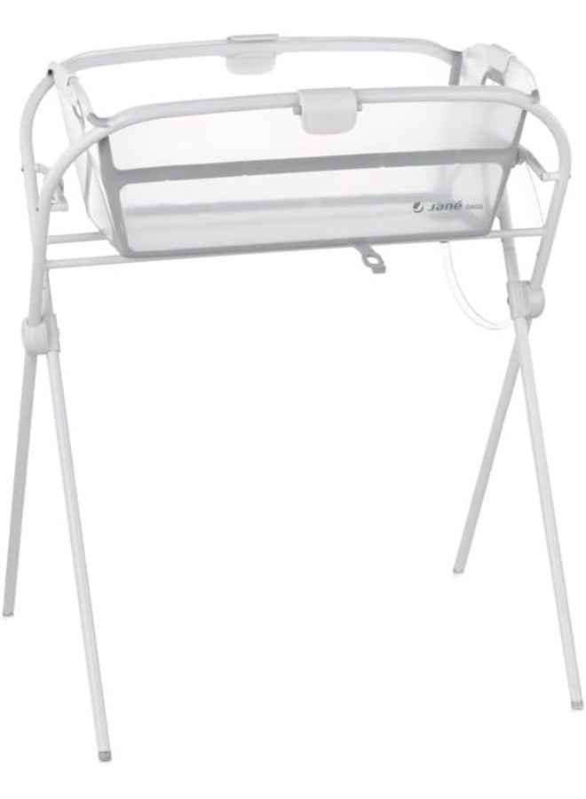 JANE حوض استحمام الأطفال القابل للطي من أواسي - مدمج، سهل الطي مع قاعدة متينة للاستحمام للمواليد والرضع (وردي) - Image 2