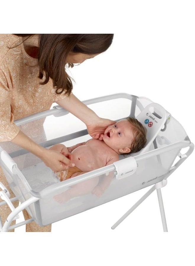 JANE حوض استحمام الأطفال القابل للطي من أواسي - مدمج، سهل الطي مع قاعدة متينة للاستحمام للمواليد والرضع (وردي) - Image 3