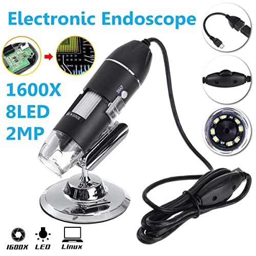 Tobo USB Microscope, 1600X Microscope Electron Microscope USB Camera Digital Microscope Video Camera 2MP 1600x1200 with 8 LED for Windows 2000/XP, Vista, 7/8/10 - TD-587IM-02 - Image 5