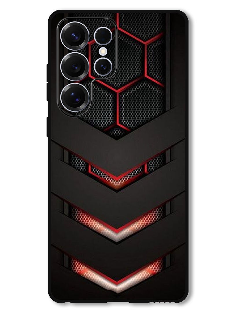 Theodor Protective Case Anti Scratch Shock Proof Bumper Cover For Samsung Galaxy S25 Ultra red & black - Image 1