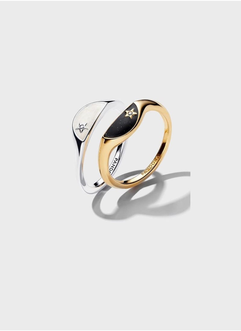 PANDORA Pandora Me Halved Enamel Signet Ring  - Image 3