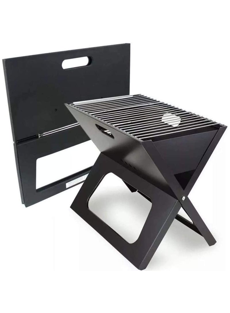Barbecue Grill Portable X Shape Foldable Charcoal Grill for Outdoor Cooking Camping Hiking Picnic Straight - Image 4