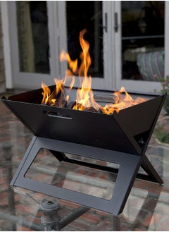 Generic Barbecue Grill Portable X Shape Foldable Charcoal Grill for Outdoor Cooking Camping Hiking Picnic Straight  - Image 1