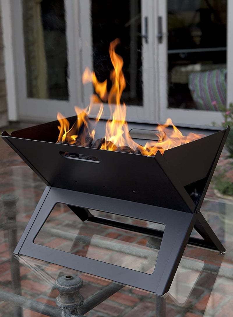 Barbecue Grill Portable X Shape Foldable Charcoal Grill for Outdoor Cooking Camping Hiking Picnic Straight - Image 1