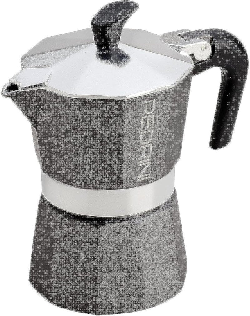 ماكينة قهوة بيدريني أروما، سعة 6 أكواب، مصنوعة من الألومنيوم المصقول، رقم الموديل 9114