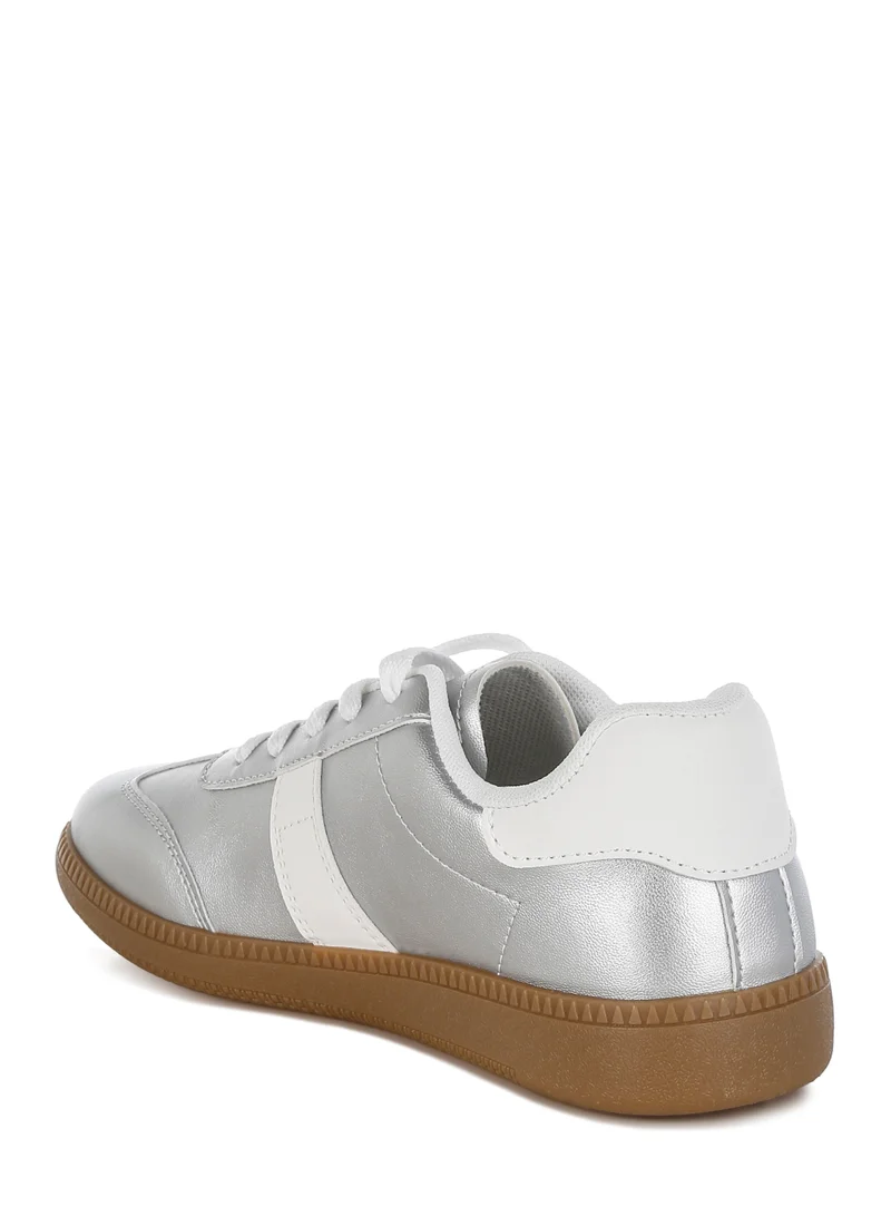 London Rag Lace-Up Metallic Sneaker in Silver