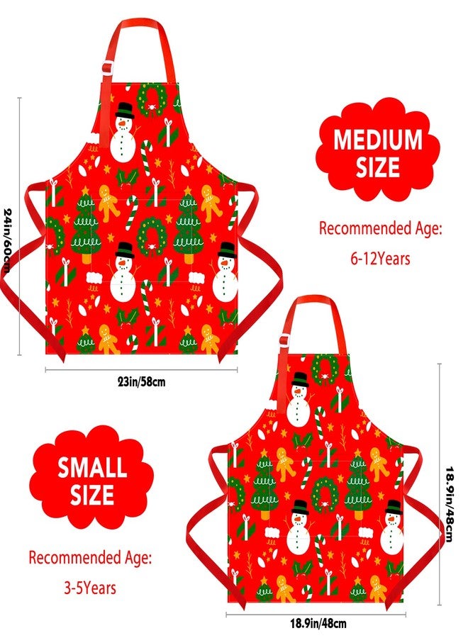 PASHOP Kids Apron and Chef Hat Set, Girls Boys Adjustable Chef Hat and Toddler Apron with Pockets for Cooking Baking Painting - Image 4