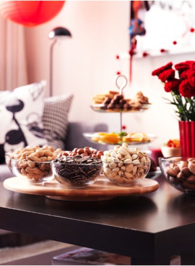 صينية دوارة، مصنوعة من الخشب الصلب، 39 سم - Image 4