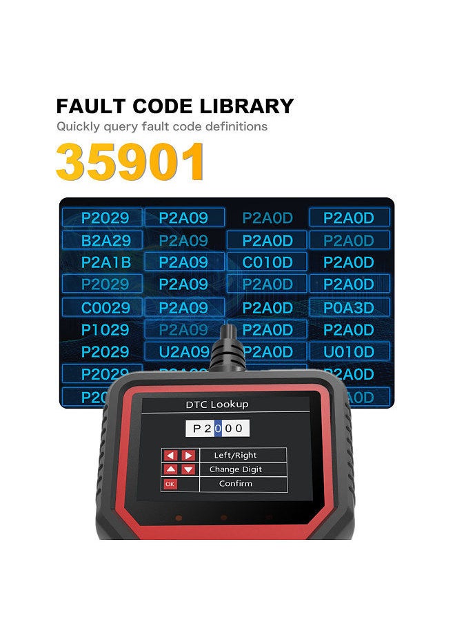 Generic - V519 OBDII Diagnostic Vehicle Code Reader Upgraged Support Printing Functions for All OBD II Protocol Cars Since 1996 - Image 1