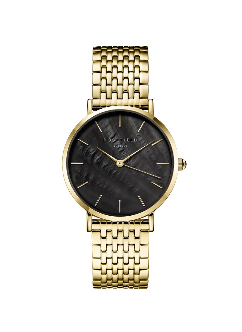 RoseField Rosefield Upper East Side Black MOP Steel Gold Women Watch - UBGSG-U35  - Image 1