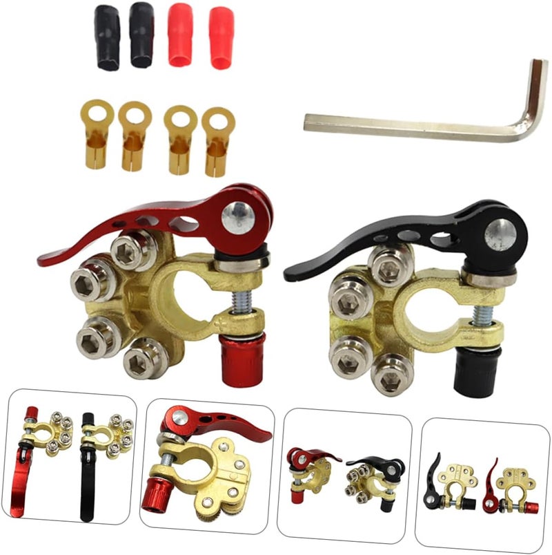 Vosarea 1 Set Quick Release Battery Terminal Clips Durable Battery Connector for Cars Easy Install Positive Negative Terminals Connector - Image 3