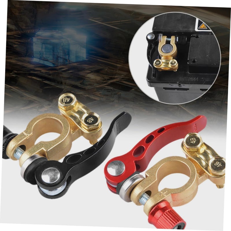 Vosarea 1 Set Quick Release Battery Terminal Clips Durable Battery Connector for Cars Easy Install Positive Negative Terminals Connector - Image 2