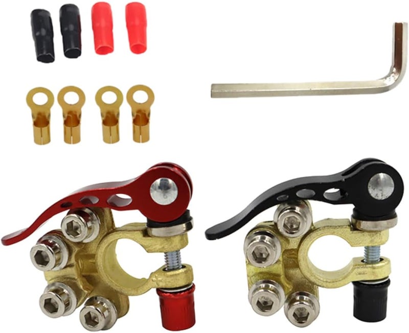 Vosarea 1 Set Quick Release Battery Terminal Clips Durable Battery Connector for Cars Easy Install Positive Negative Terminals Connector - Image 1
