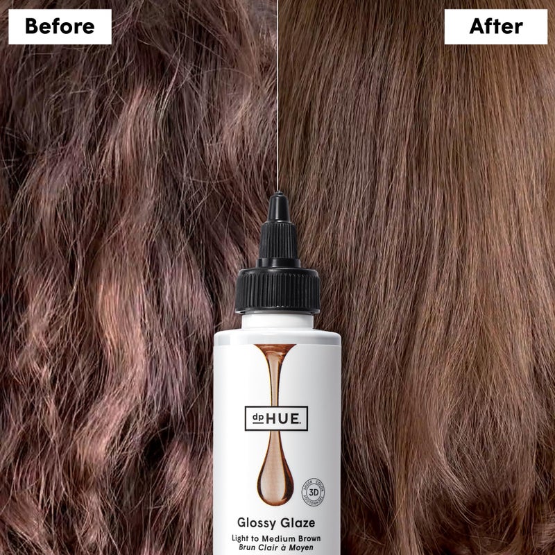 dpHUE Glossy Glaze, Light-Medium Brown - 4 fl oz - In-Shower Conditioning Glaze for Luminous Shine & Sheer Color - Paraben, SLS & SLES Sulfate Free - Leaping Bunny Certified - Image 3