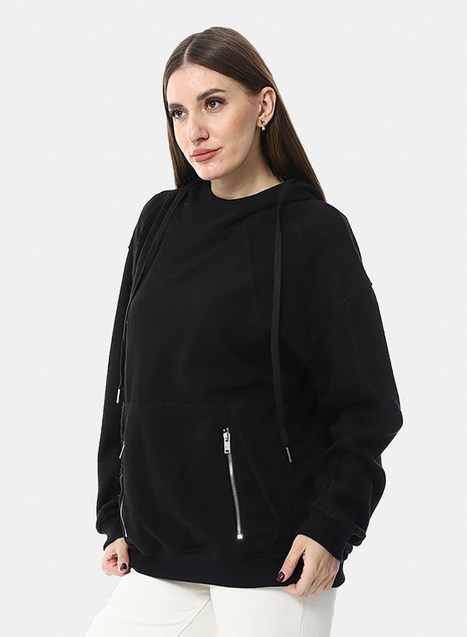 XTCY Summer Milton Hood Sweatshirt with Zipper Pocket Cut women - Image 2