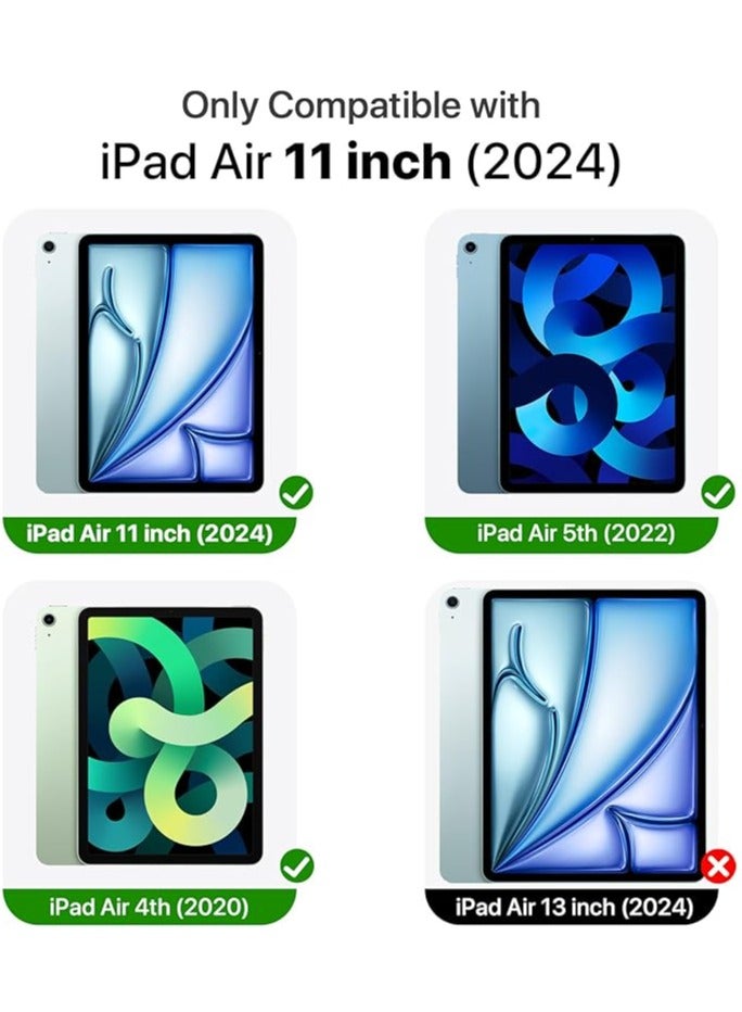عام حافظة للجيل السادس من iPad Air بحجم 11 بوصة مع M2 لعام 2024، بالإضافة إلى iPad Air الجيل الخامس وiPad Air الجيل الرابع بحجم 10.9 بوصة، يأتي الوضع الذكي مع قاعدة تعديل ثلاثية وفتحة الطاقة التلقائية. - Image 2