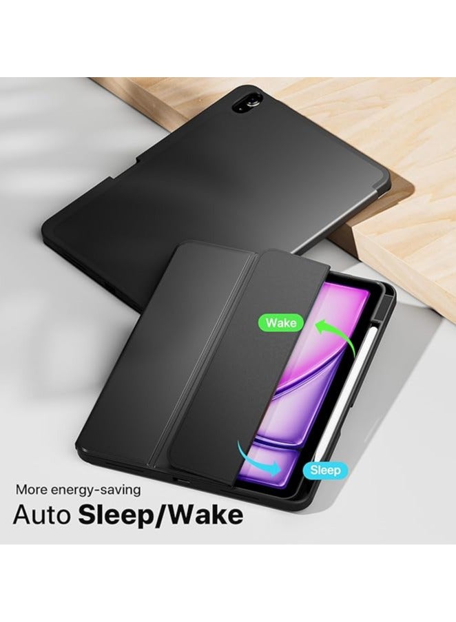 عام حافظة للجيل السادس من iPad Air بحجم 11 بوصة مع M2 لعام 2024، بالإضافة إلى iPad Air الجيل الخامس وiPad Air الجيل الرابع بحجم 10.9 بوصة، يأتي الوضع الذكي مع قاعدة تعديل ثلاثية وفتحة الطاقة التلقائية. - Image 3