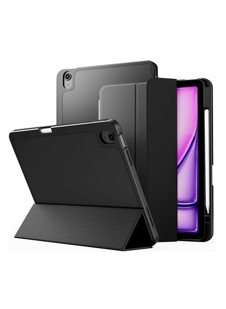 عام حافظة للجيل السادس من iPad Air بحجم 11 بوصة مع M2 لعام 2024، بالإضافة إلى iPad Air الجيل الخامس وiPad Air الجيل الرابع بحجم 10.9 بوصة، يأتي الوضع الذكي مع قاعدة تعديل ثلاثية وفتحة الطاقة التلقائية. - Image 1