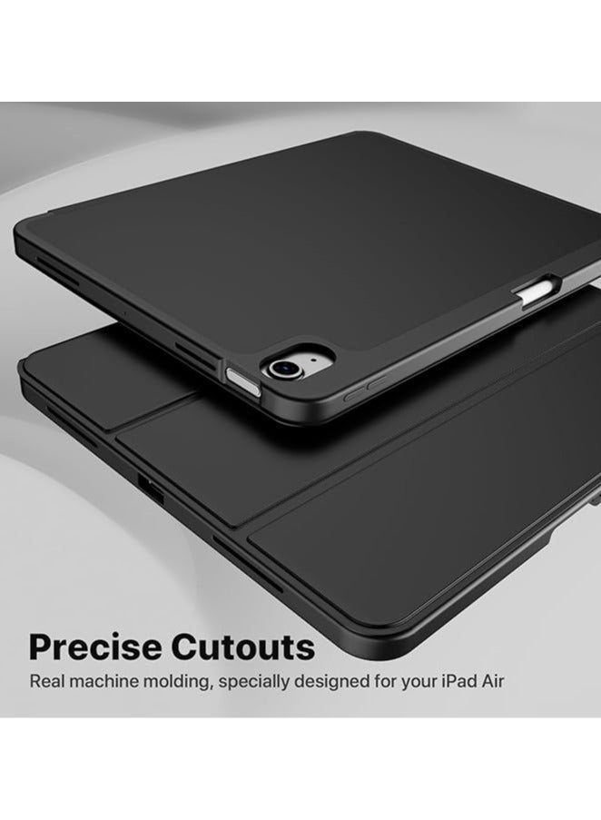 عام حافظة للجيل السادس من iPad Air بحجم 11 بوصة مع M2 لعام 2024، بالإضافة إلى iPad Air الجيل الخامس وiPad Air الجيل الرابع بحجم 10.9 بوصة، يأتي الوضع الذكي مع قاعدة تعديل ثلاثية وفتحة الطاقة التلقائية. - Image 5