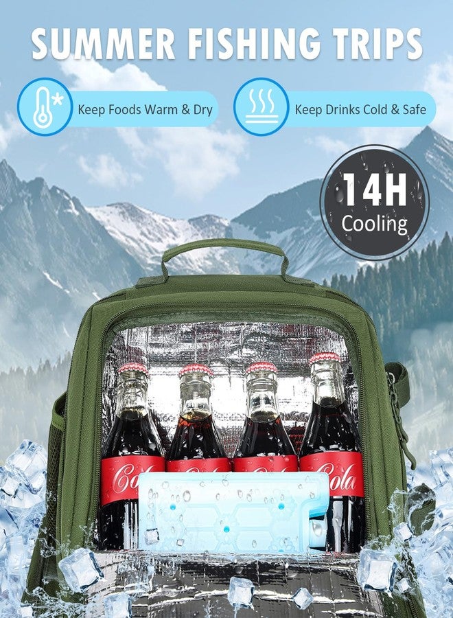 HAMBOLY Fishing Backpack with Tackle Boxes, 50L Fishing Tackle Bag with Cooler & Rod Holders, Waterproof Fishing Bag for Men - Image 3