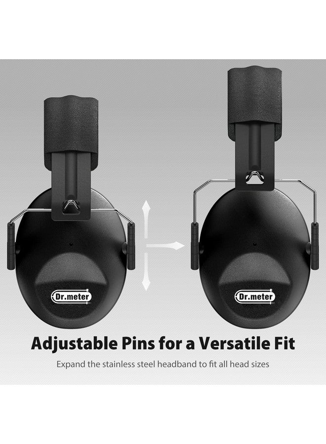 دكتور ميتر سماعات أذن عازلة للضوضاء من دكتور ميتر: EM100 SNR27.4 لتقليل الضوضاء - سماعات رأس عازلة للضوضاء للأطفال مع عصابة رأس قابلة للتعديل لشاحنات الوحوش وألعاب نارية للأطفال المصابين بالتوحد الحسي - لون أسود - Image 2
