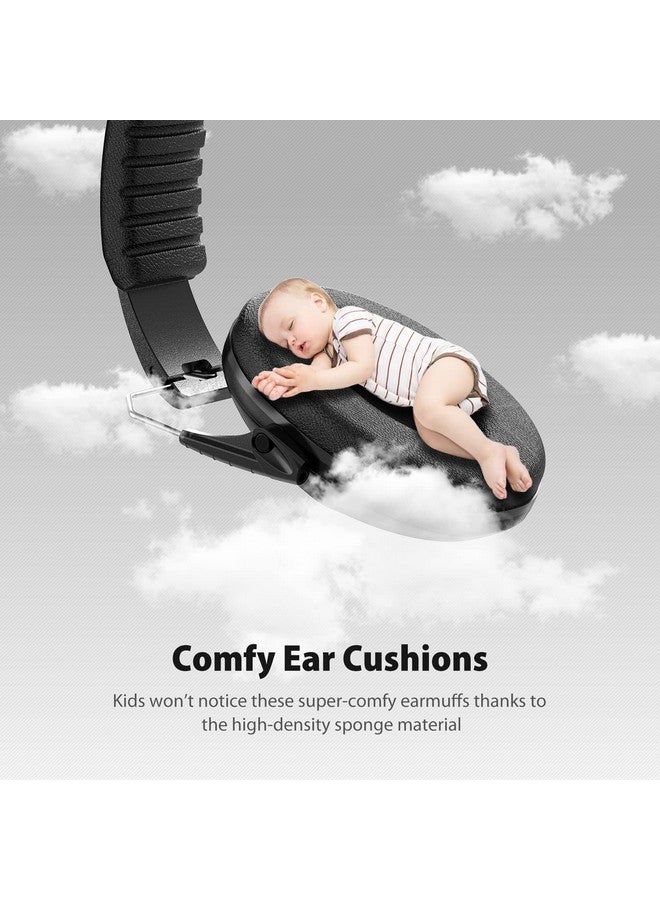 دكتور ميتر سماعات أذن عازلة للضوضاء من دكتور ميتر: EM100 SNR27.4 لتقليل الضوضاء - سماعات رأس عازلة للضوضاء للأطفال مع عصابة رأس قابلة للتعديل لشاحنات الوحوش وألعاب نارية للأطفال المصابين بالتوحد الحسي - لون أسود - Image 3
