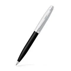 Sheaffer PEN SHEAFFER 100 G9313 GLOSSY BLACK BARRELBRUSHED CHROME CAPNICKEL PLATED TRIMS BP WITH BUSINESS CARD HOLDER