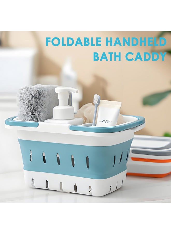 Fammart Portable Shower Caddy Tote – Collapsible Plastic Basket with Handles, Foldable Storage Organizer for Bathroom, Kitchen, College Dorm, Gym, Travel & Camping - Image 2