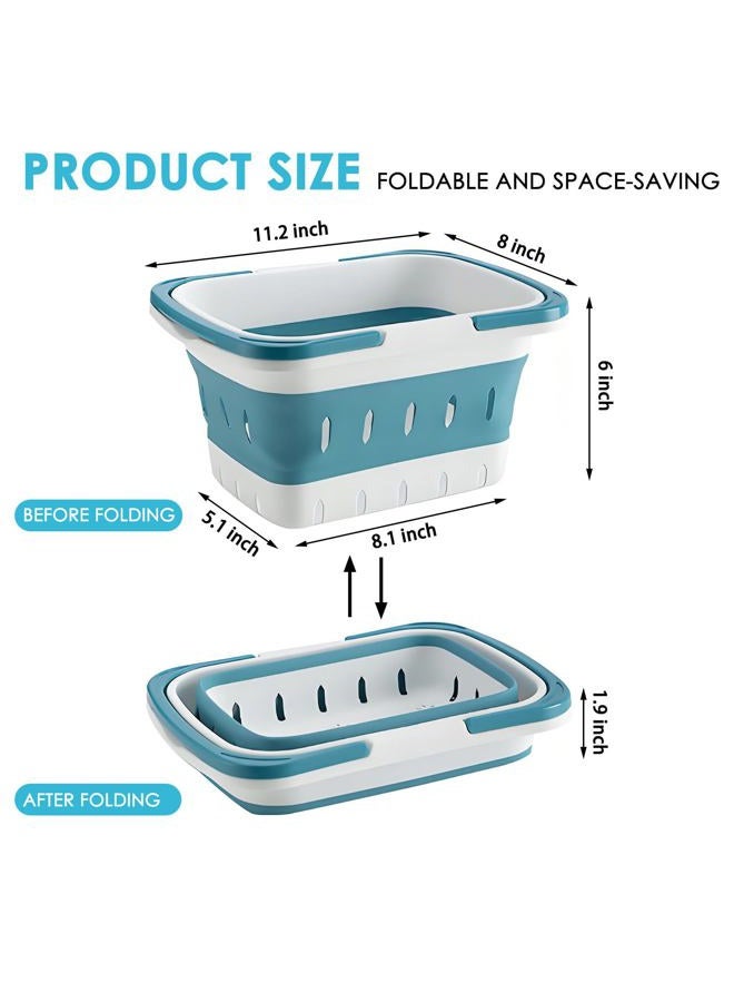 Fammart Portable Shower Caddy Tote – Collapsible Plastic Basket with Handles, Foldable Storage Organizer for Bathroom, Kitchen, College Dorm, Gym, Travel & Camping - Image 4