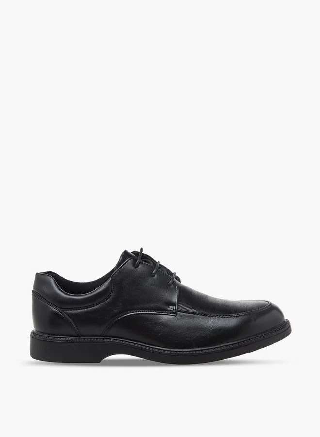 LBL by Shoexpress Men Ribbed Lace-Up Derby Shoes