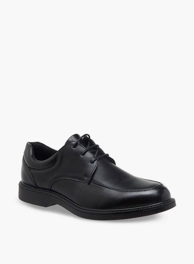 LBL by Shoexpress Men Ribbed Lace-Up Derby Shoes - Image 2