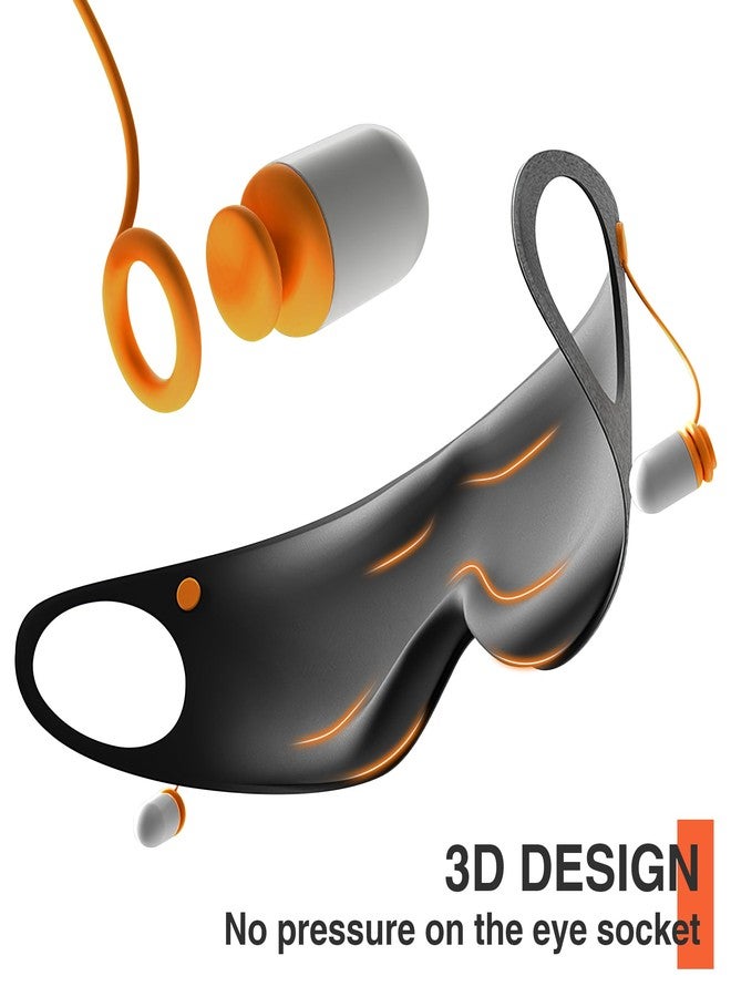 FRESHME 3D Eye Mask with Ear Loop - Lash Extensions Blackout Blindfold Glasses Sleep Mask with Removable Ears Plugs for Sleeping Noise Cancelling Travel Airplane, Eye Cover for Women Men Side Sleeper - Image 5