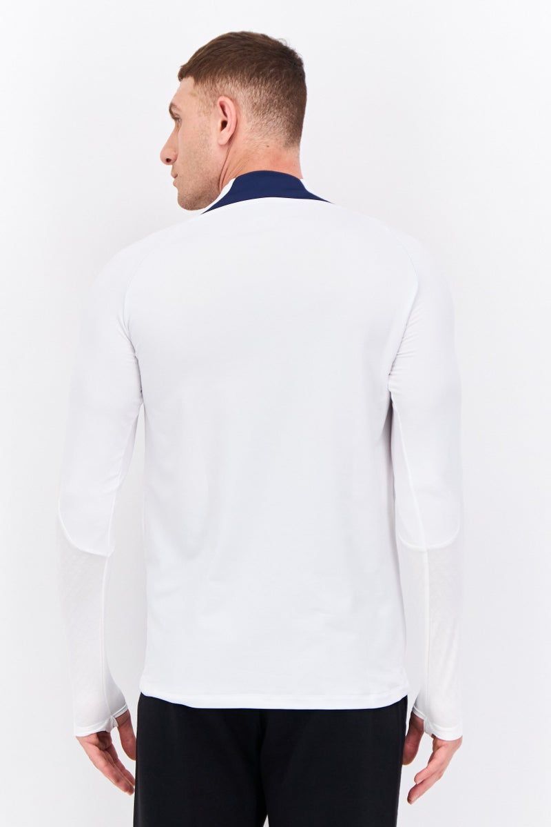 Nike Men Slim Fit Long Sleeves Training Jersey, White  - Image 3